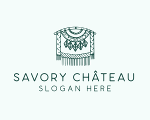 Green Macrame Decoration  logo design