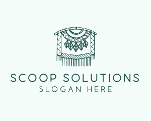 Green Macrame Decoration  logo design