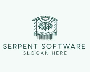 Green Macrame Decoration  logo design