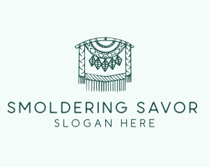 Green Macrame Decoration  logo design