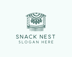 Green Macrame Decoration  logo design