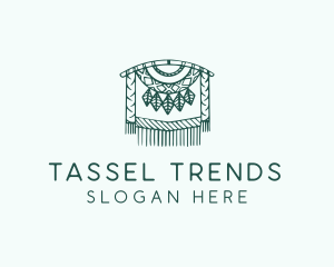 Green Macrame Decoration  logo design