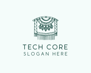 Green Macrame Decoration  logo design