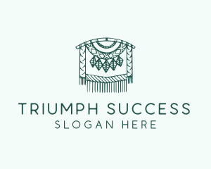 Green Macrame Decoration  logo design