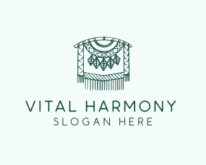 Green Macrame Decoration  logo design