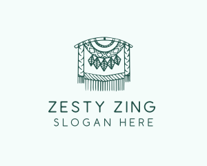 Green Macrame Decoration  logo design