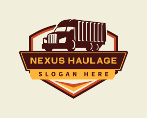 Transport Truck Logistics logo design