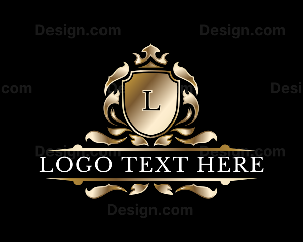 Wreath Royalty Crest Lettermark Logo