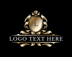 Wreath Royalty Crest Lettermark logo