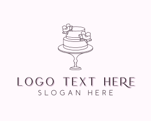 Flower Wedding Cake logo