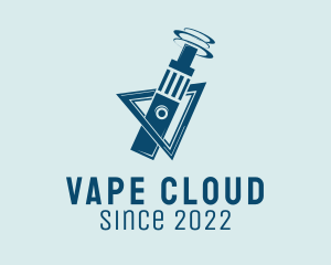 Blue Smoking Vape  logo design