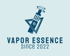 Blue Smoking Vape  logo design