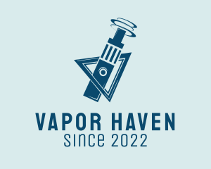 Blue Smoking Vape  logo design