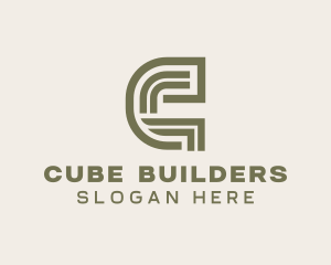 Construction Builder Letter C logo design