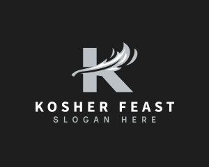 Generic Feather Letter K logo design