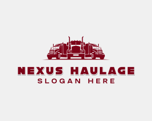 Haulage Freight Truck logo design