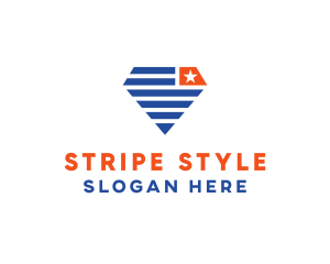 Star Stripes Diamond logo design