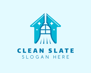 Broom Housekeeping  Cleaning  logo design