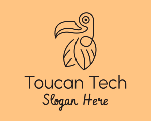 Creative Monoline Toucan logo design