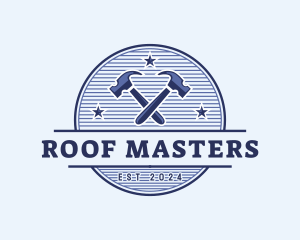 Hammer Roof Construction  logo design