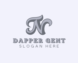 Styling Barbershop Letter N logo
