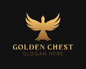 Golden Flying Bird logo design