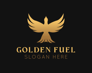 Golden Flying Bird logo design