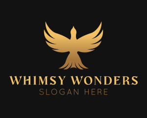 Golden Flying Bird logo design