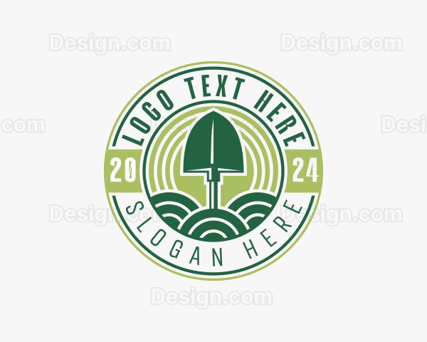 Landscaper Shovel Gardening Logo