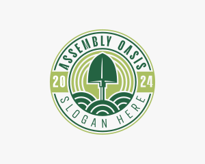 Landscaper Shovel Gardening Logo