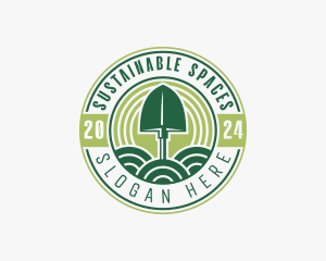 Landscaper Shovel Gardening logo