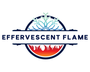 Snow Flame Temperature logo design