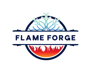 Snow Flame Temperature logo design