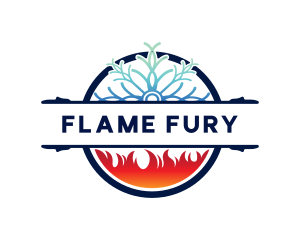 Snow Flame Temperature logo design