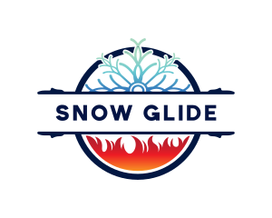 Snow Flame Temperature logo design