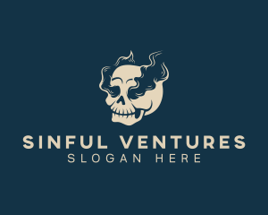 Skull Evil Smoke logo