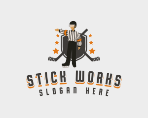 Hockey Game Referee logo design