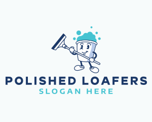 Bucket Cleaning Bubbles logo design