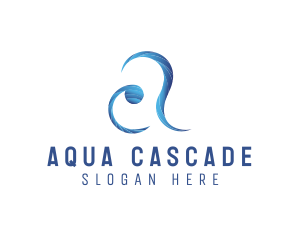 Sea Wave Resort Letter A logo design