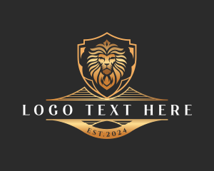 Noble - Regal Lion Shield logo design
