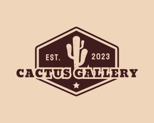 Hipster Desert Cactus logo