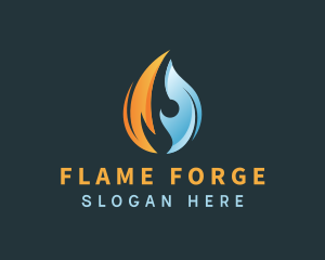 Cold Thermal Flame logo design