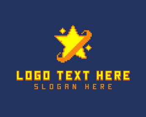 Pixelated Star Game logo