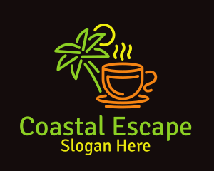 Neon Tropical Tea logo design