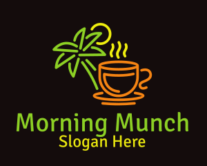 Neon Tropical Tea logo design