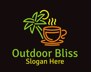 Neon Tropical Tea logo design