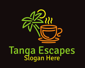 Neon Tropical Tea logo design