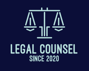 Legal Lawyer Attorney Scales logo design