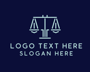 Legal Lawyer Attorney Scales Logo