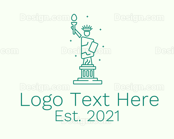 Minimalist Statue of Liberty Logo